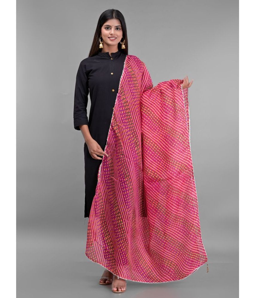     			Anjaneya Creations - Pink Cotton Women's Dupatta - ( Pack of 1 )