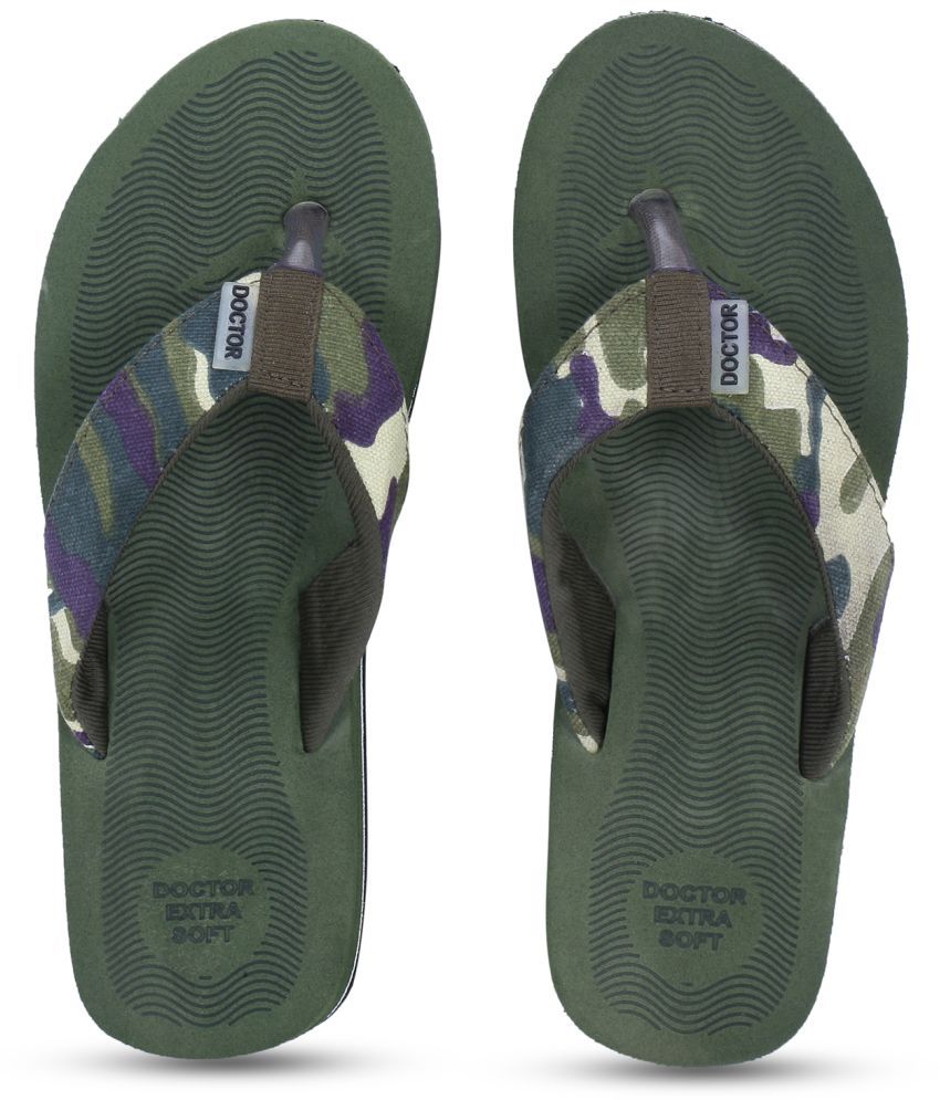     			DOCTOR EXTRA SOFT - Olive Women's Thong Flip Flop