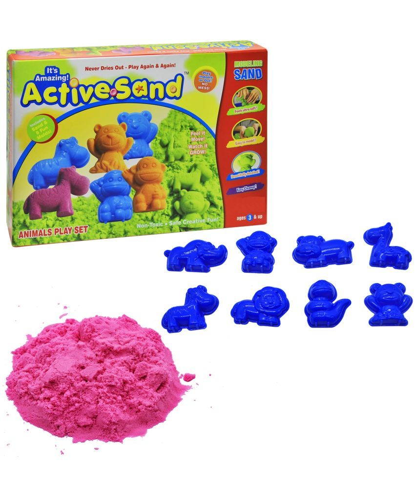     			Ekta Amazing Active Sand Animals Play Set | Squeezable Sand Never Dries Out Sand Kit for Kids