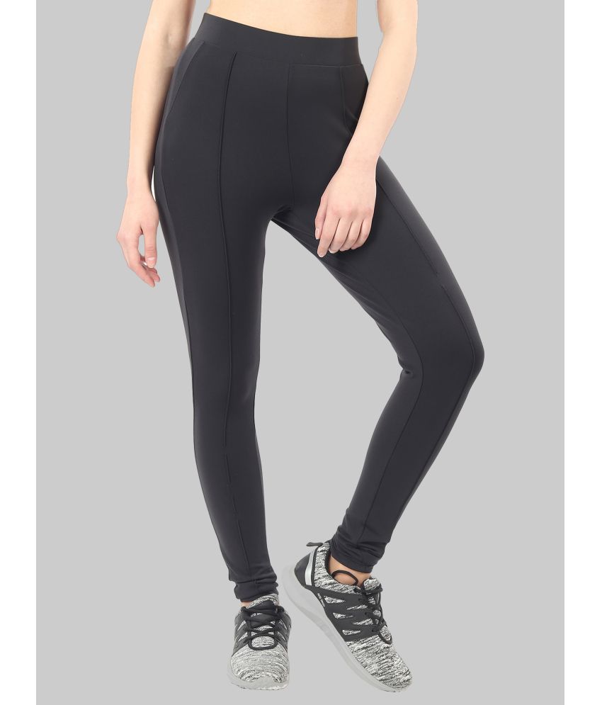     			PureKnots - Black Polyester Regular Fit Women's Sports Tights ( Pack of 1 )