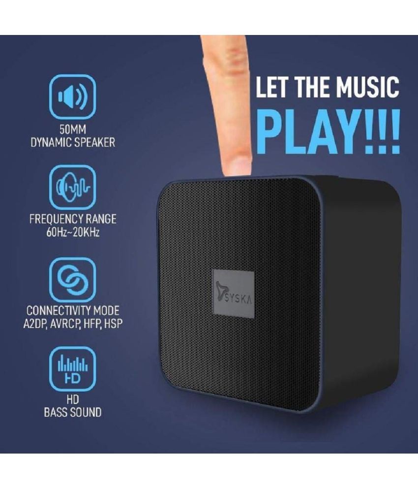 Syska Syska BT4070X Bluetooth Speaker Metallic Grey Buy Syska Syska