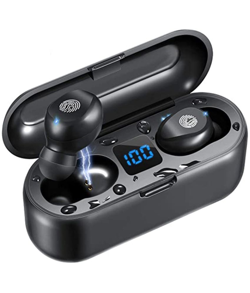 VEhop PowerBank Bluetooth True Wireless (TWS) On Ear 25 Hours Playback Fast charging,Dual pairing IPX4(Splash & Sweat Proof) Black