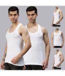 Pack of 5 Lux Cozi - White Cotton Blend Men's Vest