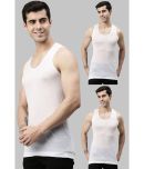 Pack of 3 Lux Cozi - White Cotton Blend Men's Vest