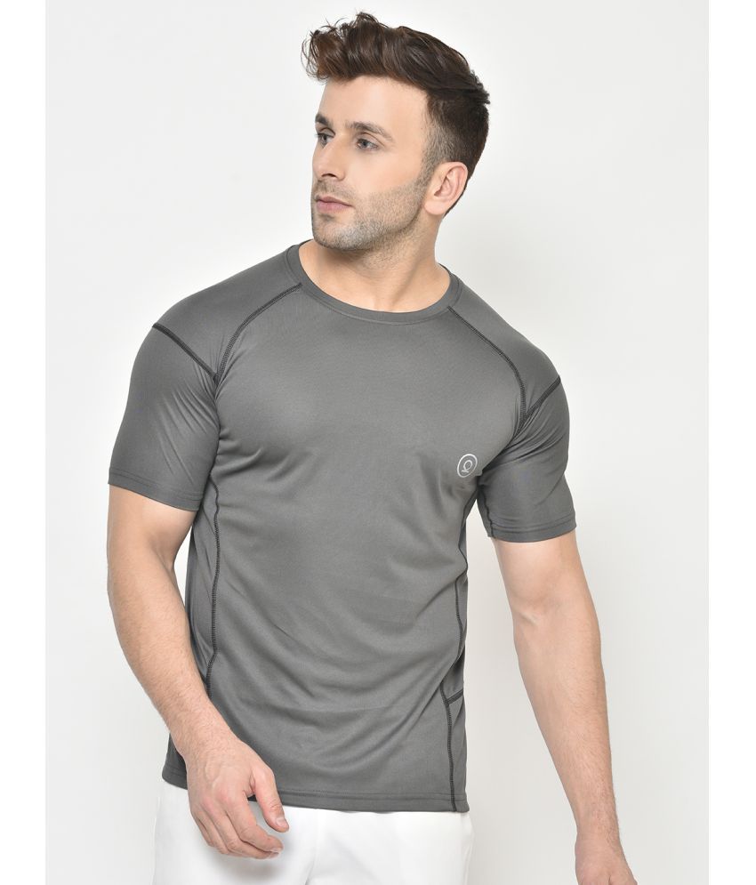     			Chkokko - Charcoal Polyester Regular Fit Men's Sports T-Shirt ( Pack of 1 )