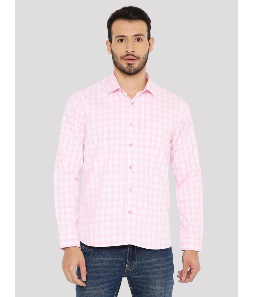     			Maharaja - Pink Polyester Slim Fit Men's Casual Shirt ( Pack of 1 )