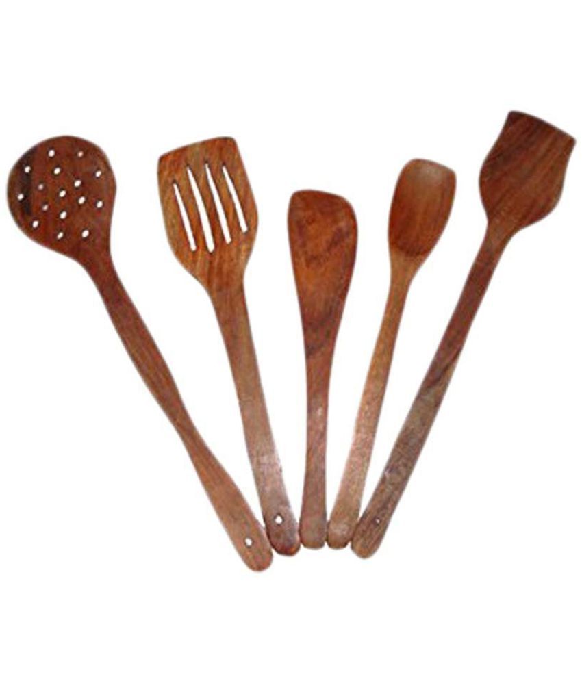 SWARG KITCHEN Wooden Skimmer 5 Pc Buy Online at Best Price in India
