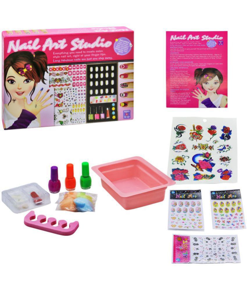 Ekta Nail Art Studio | Creative Nail Art Kit for Girls | Perfect Gift for Girls | Kids Nail KIT with Accessories