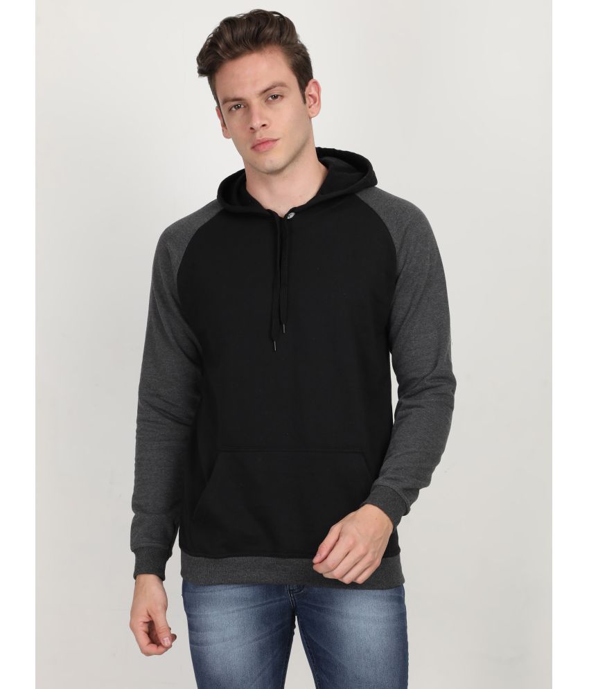     			FLEXIMAA - Black Cotton Regular Fit Men's Sweatshirt ( Pack of 1 )