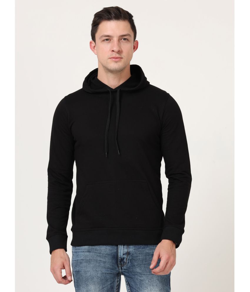     			FLEXIMAA - Black Cotton Regular Fit Men's Sweatshirt ( Pack of 1 )