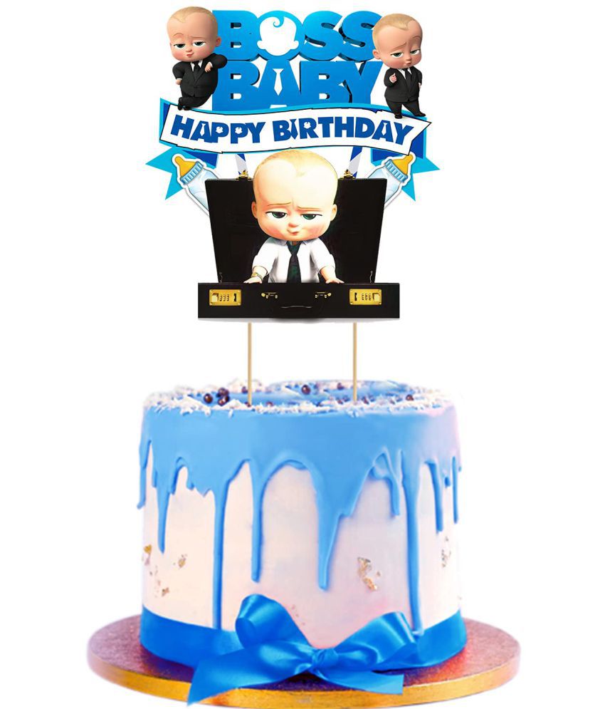     			Zyozi  Baby Party for boss Cake Toppers,Baby Shower Boss Theme Party Cake Toppers (PACK OF 1)