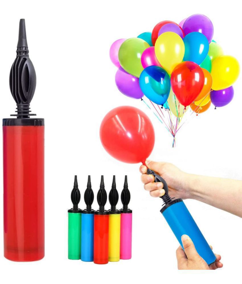     			Zyozi Balloon Pumps for Party Balloons Birthday Foil Balloons Modelling Balloon, Lightweight Durable Hand Manual Inflator(Pack of 1)