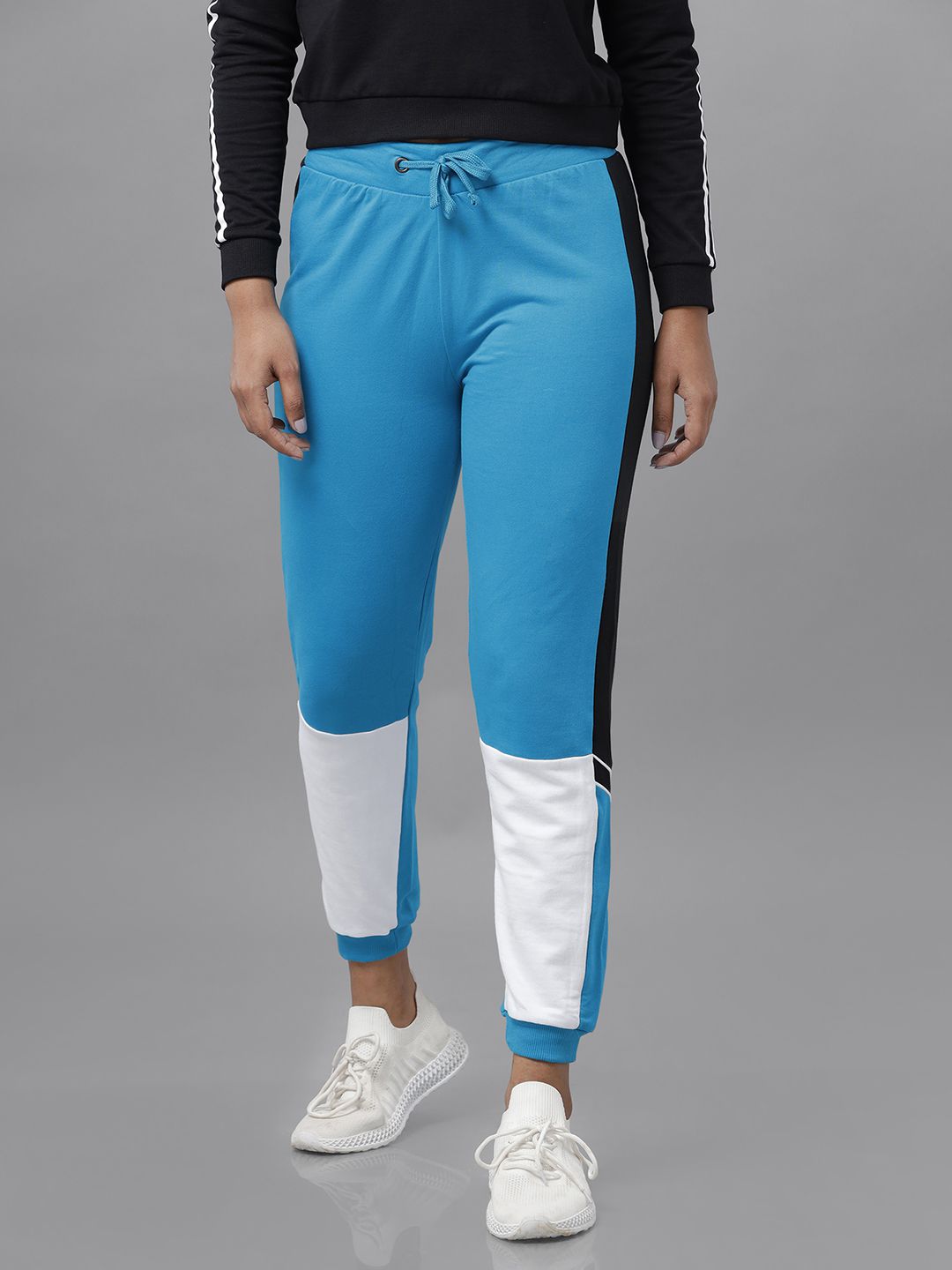     			De Moza - Blue Cotton Slim Women's Joggers ( Pack of 1 )