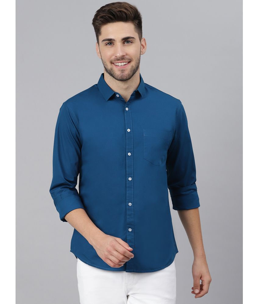     			Dennis Lingo - Indigo 100% Cotton Slim Fit Men's Casual Shirt ( Pack of 1 )