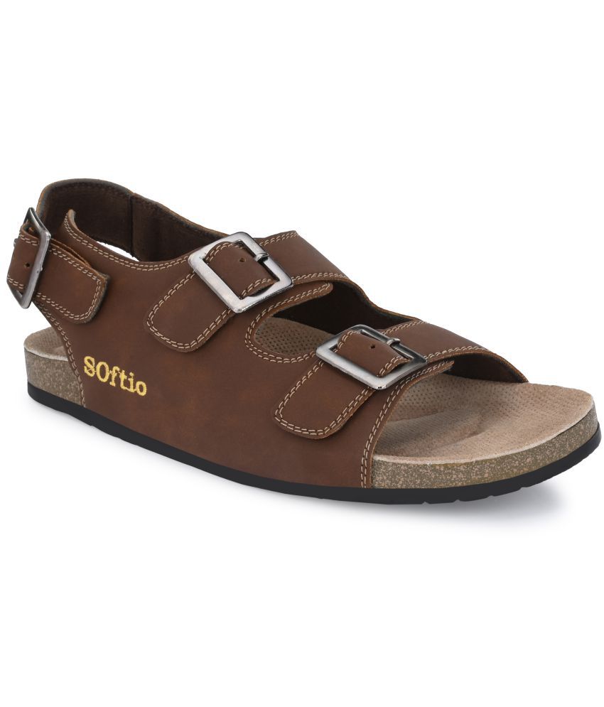     			softio - Tan Men's Sandals