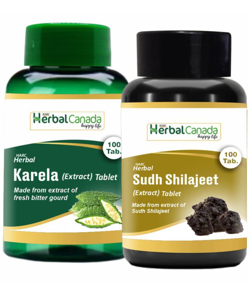     			Herbal Canada Karela (100 Tab) + Sudh Shilajit (100 Tab), Healthy Combo Pack