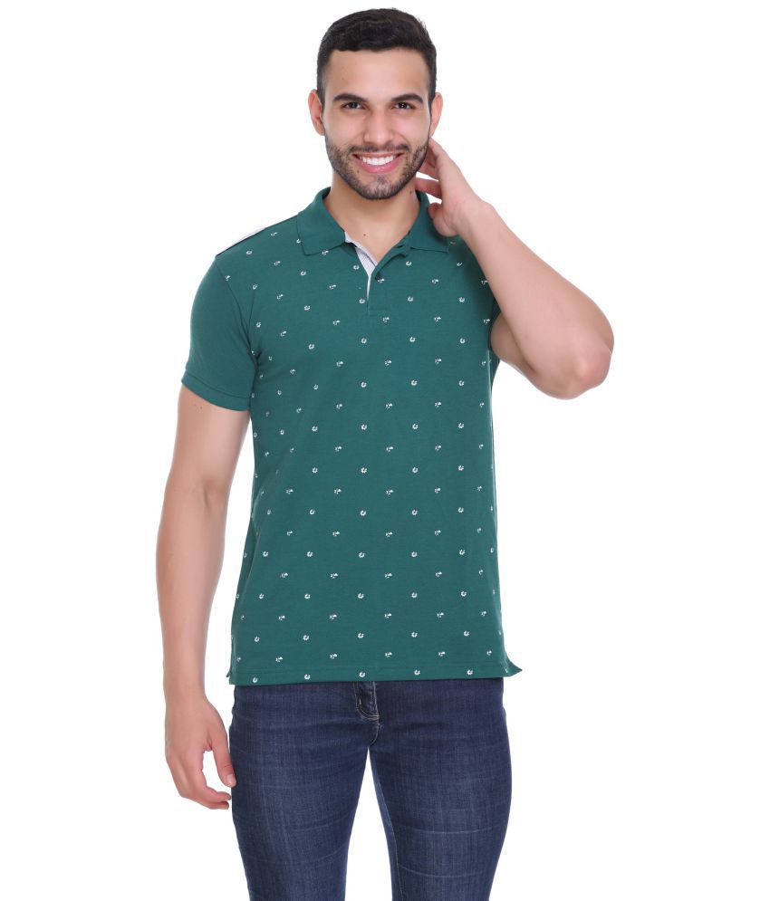     			RF RAVES - Dark Green Cotton Regular Fit Men's Polo T Shirt ( Pack of 1 )