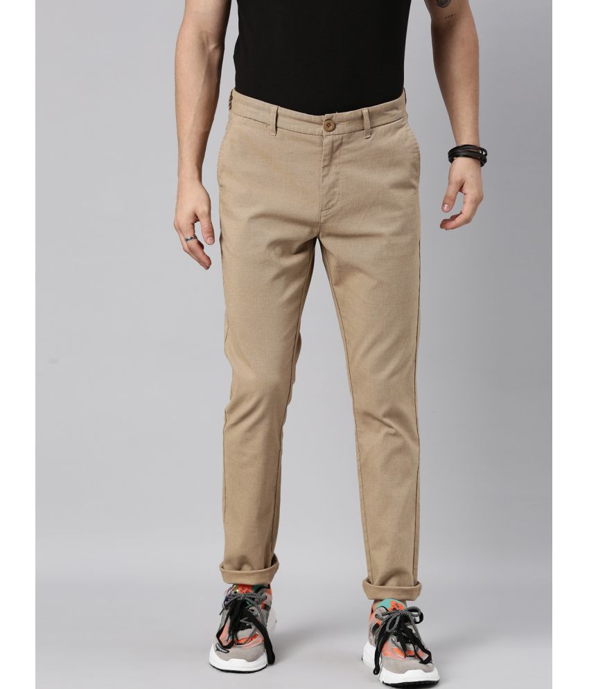 Breakbounce - Camel Cotton Slim - Fit Men's Chinos ( Pack of 1 )