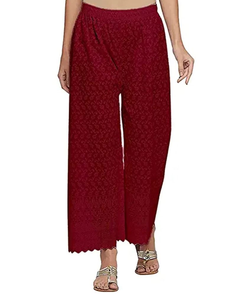     			Cotoncroton - Maroon Cotton Women's Palazzo ( Pack of 1 )