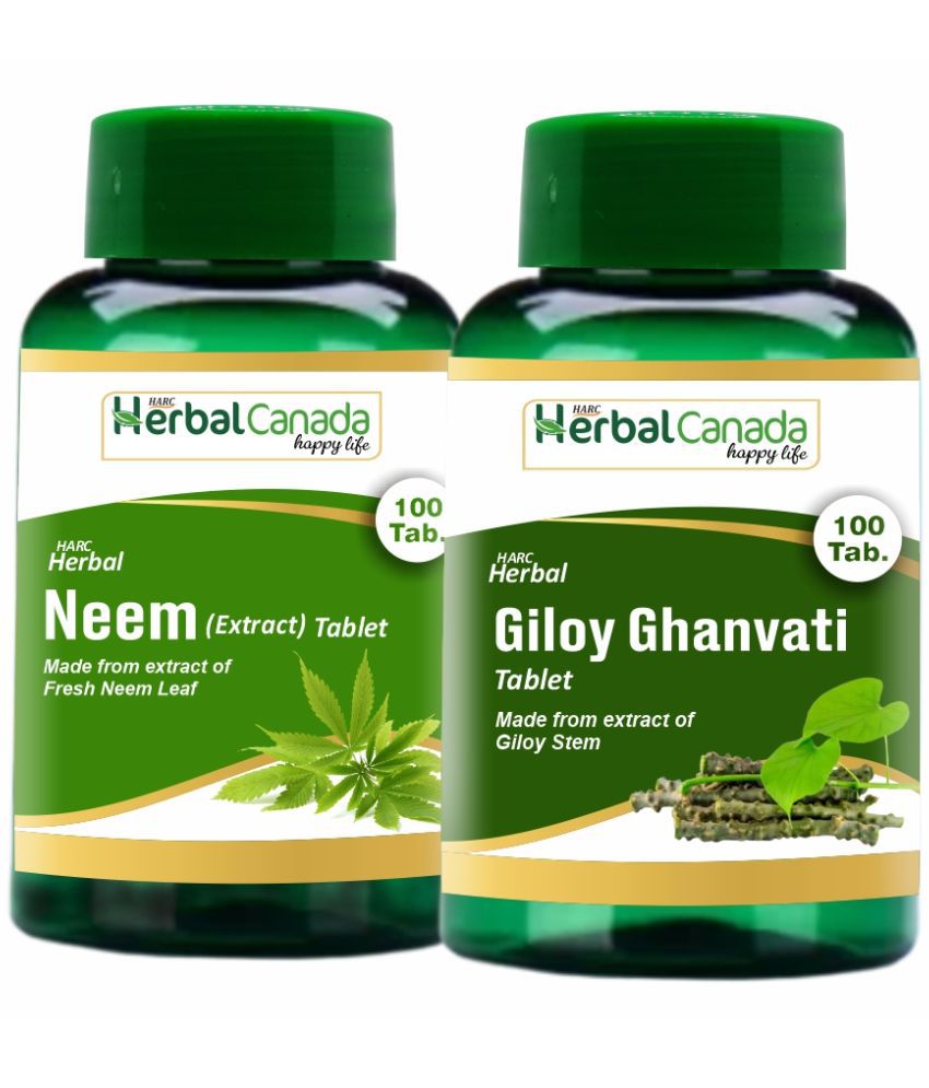     			Herbal Canada Neem(100Tab) + Giloy ghanvati(100Tab) Tablet 200 no.s Pack Of 2