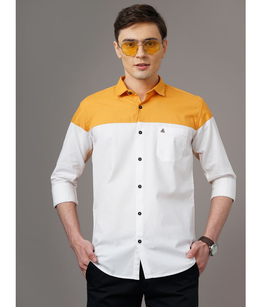     			K-LARA - Yellow Cotton Blend Slim Fit Men's Casual Shirt ( Pack of 1 )