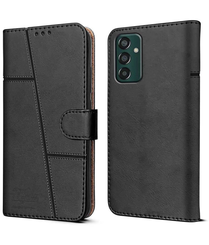     			NBOX - Black Artificial Leather Flip Cover Compatible For Samsung Galaxy F13 ( Pack of 1 )