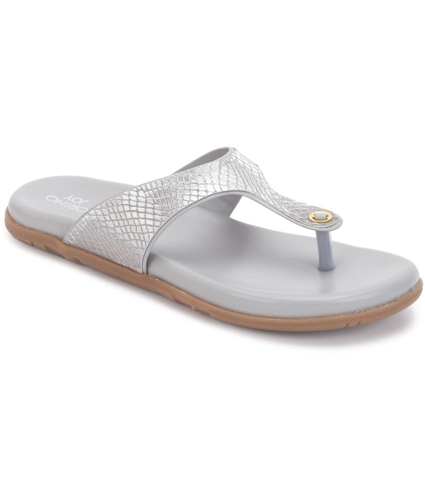     			ORTHO JOY - Gray Women's Flats