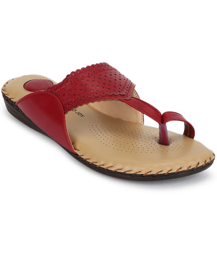     			ORTHO JOY - Maroon Women's Flats