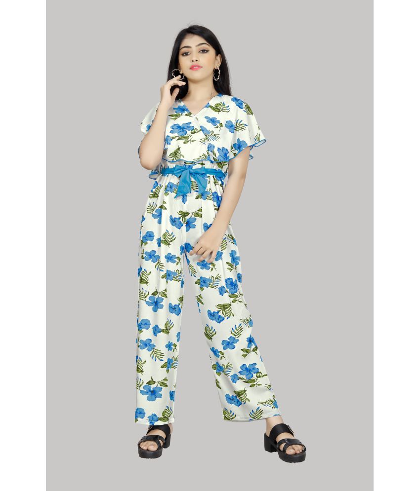     			R K Maniyar - Blue Rayon Girls Jumpsuit ( Pack of 1 )