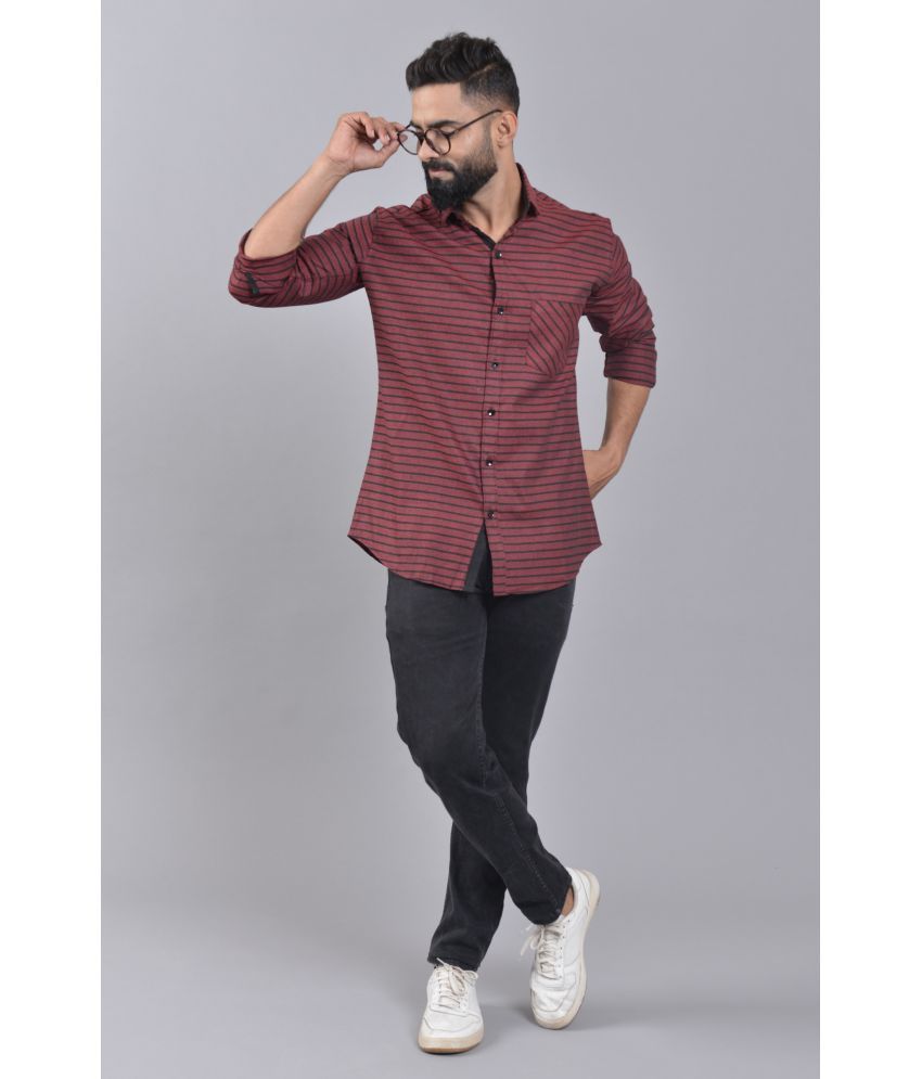     			ZAMAISHA - Maroon 100% Cotton Regular Fit Men's Casual Shirt ( Pack of 1 )