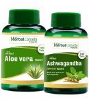 Herbal Canada Aloe vera(100Tab) + Ashwagandha(100Tab) Tablet 200 no.s Pack Of 2