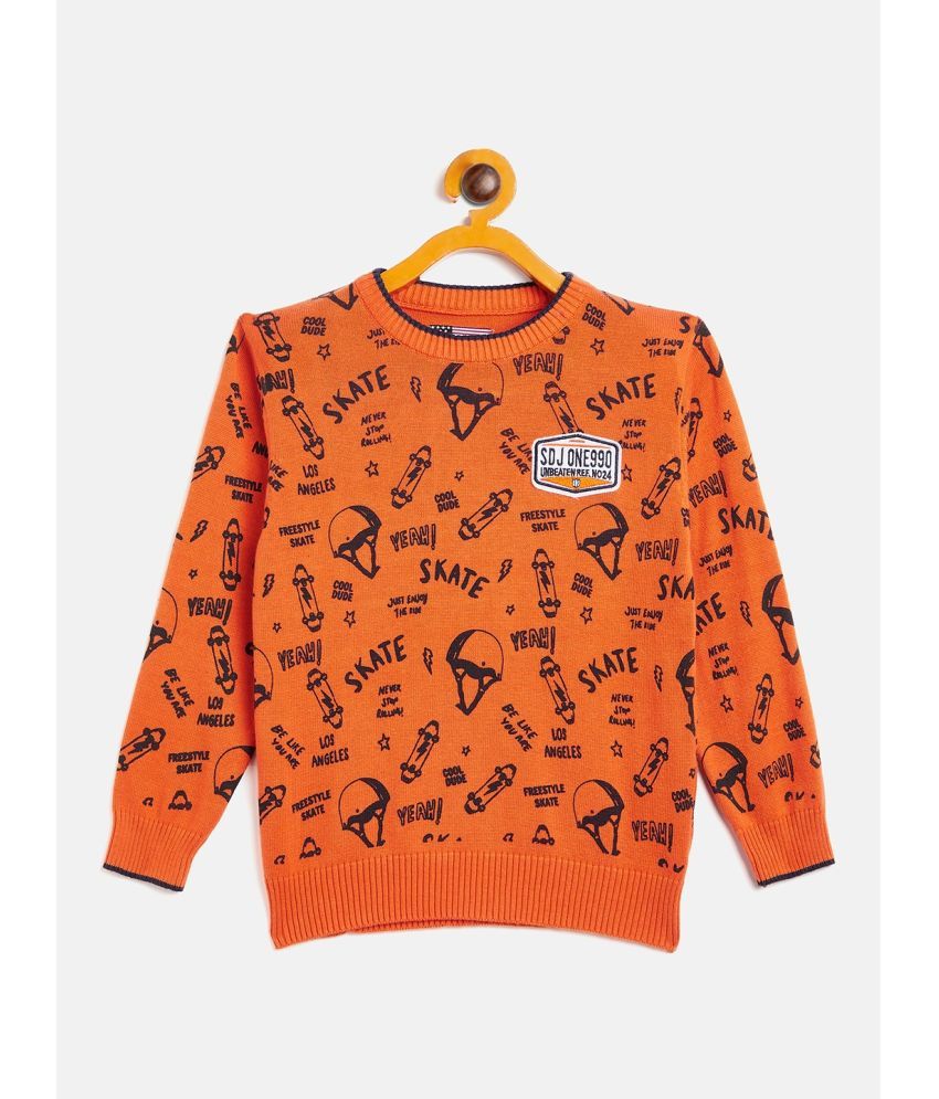     			Duke - Orange Acrylic Boy's Pullover Sweaters ( Pack of 1 )