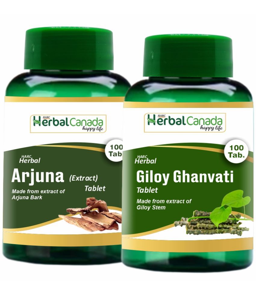     			Herbal Canada Arjuna(100Tab) + Giloy (100Tab) Tablet 200 no.s Pack Of 2