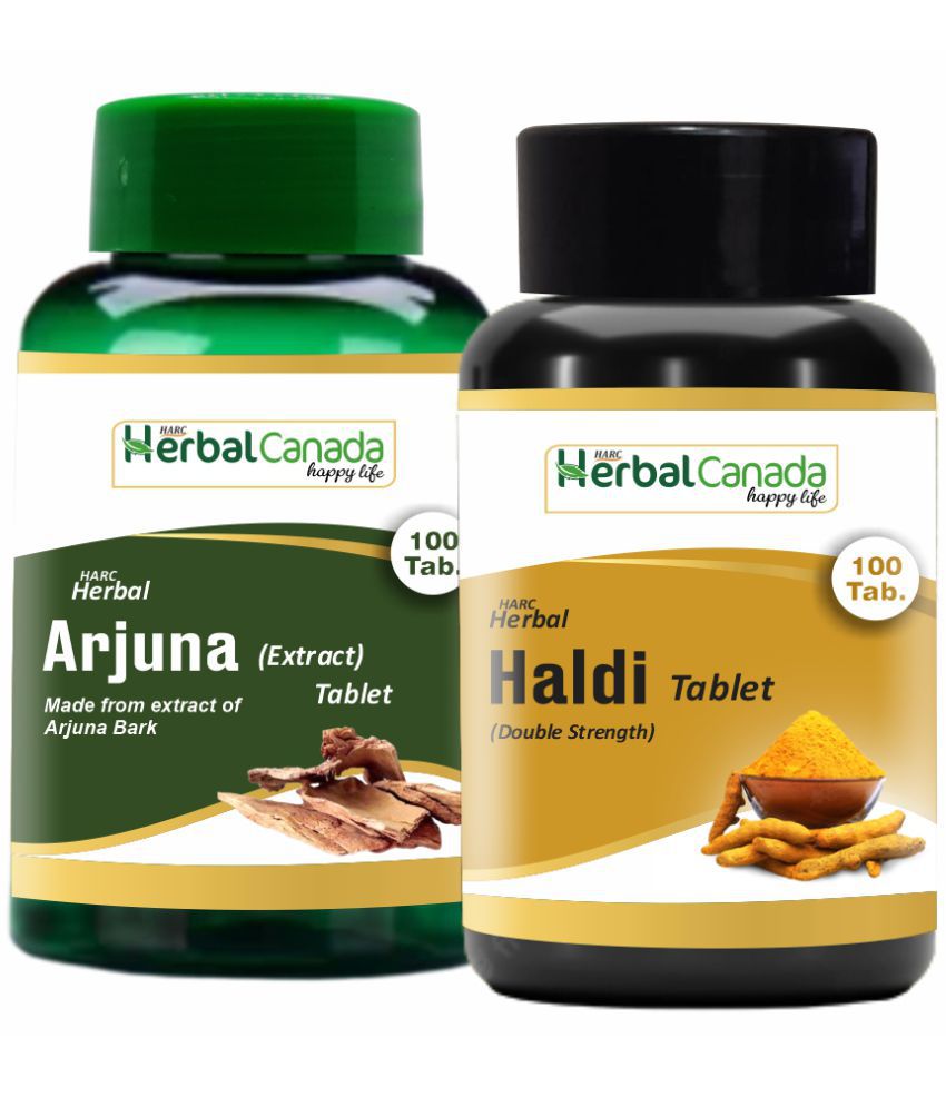     			Herbal Canada Arjuna(100Tab) + Haldi(100Tab) Tablet 200 no.s Pack Of 2