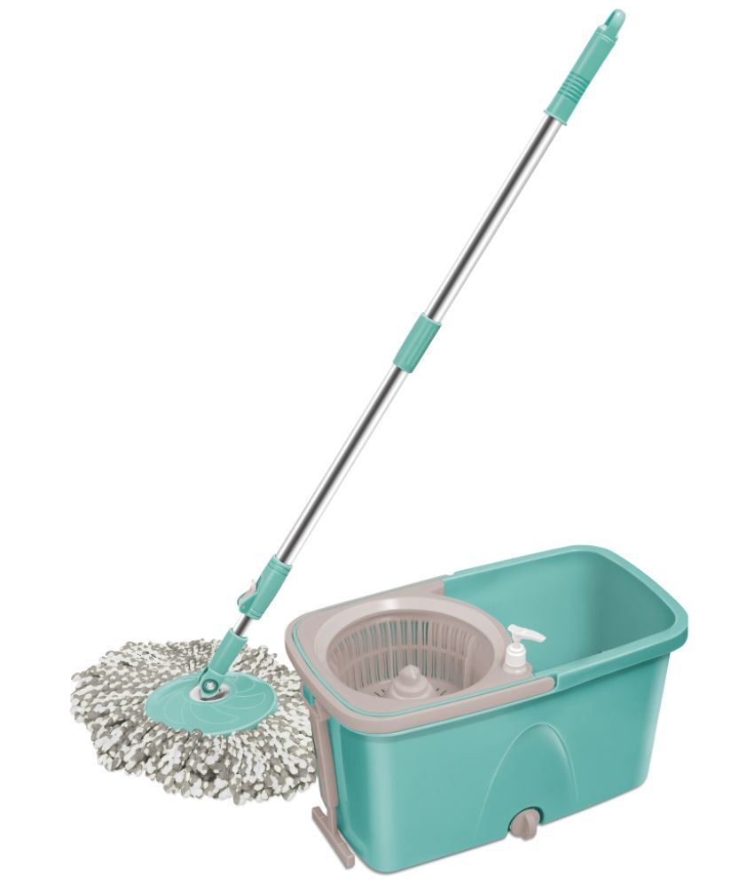     			Spotzero by Milton Classic 360 Degree Cleaning Spin Mop with Easy Wheels, 2 Refill and Bucket