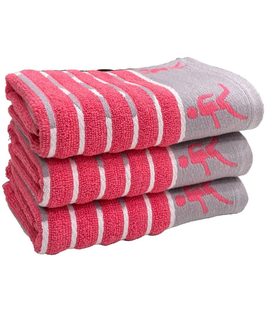     			STAMIO - Coral Cotton Hand Towel 40x60 cm ( Pack of 3 )