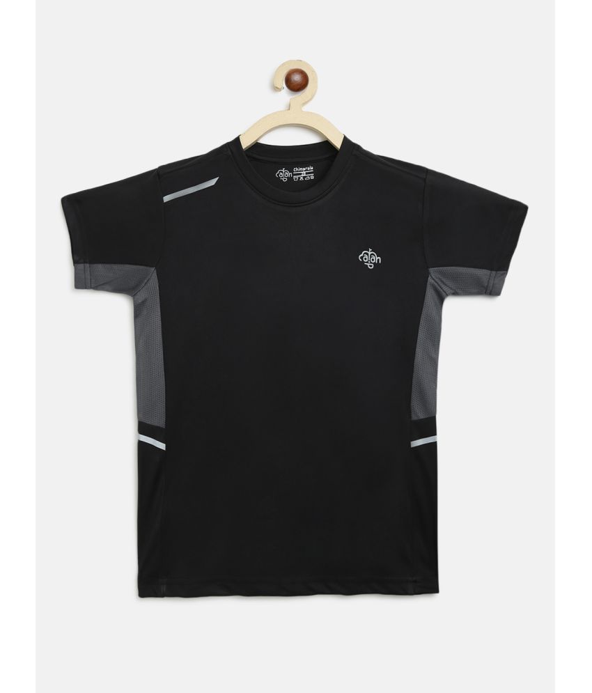 CHIMPRALA - Black Polyester Boy's T-Shirt ( Pack of 1 )
