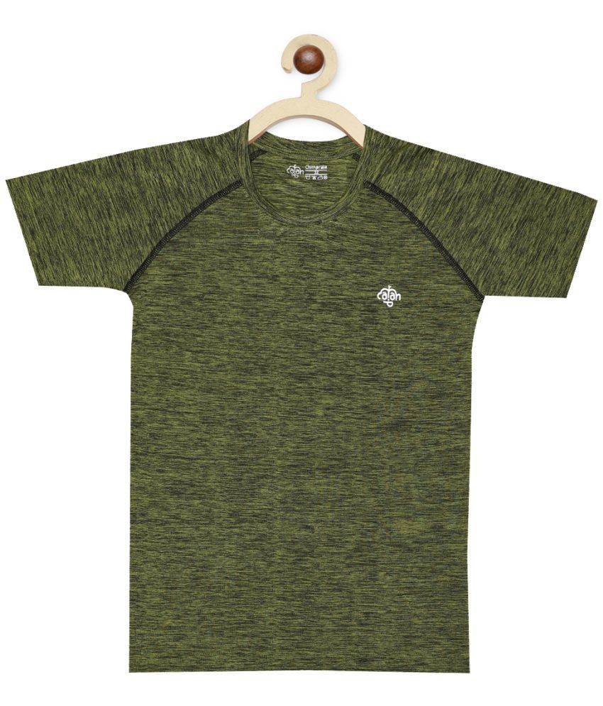 CHIMPRALA - Olive Polyester Boy's T-Shirt ( Pack of 1 )