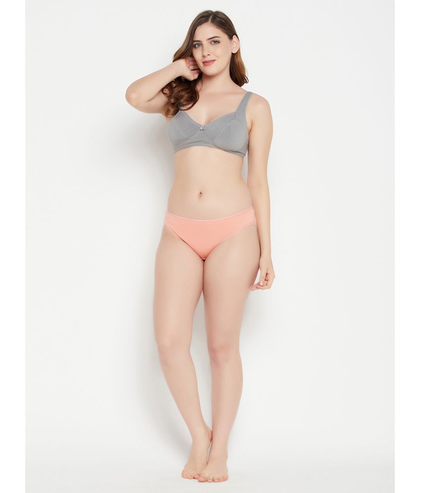     			Clovia Nylon Solid Women's Bikini ( Peach )