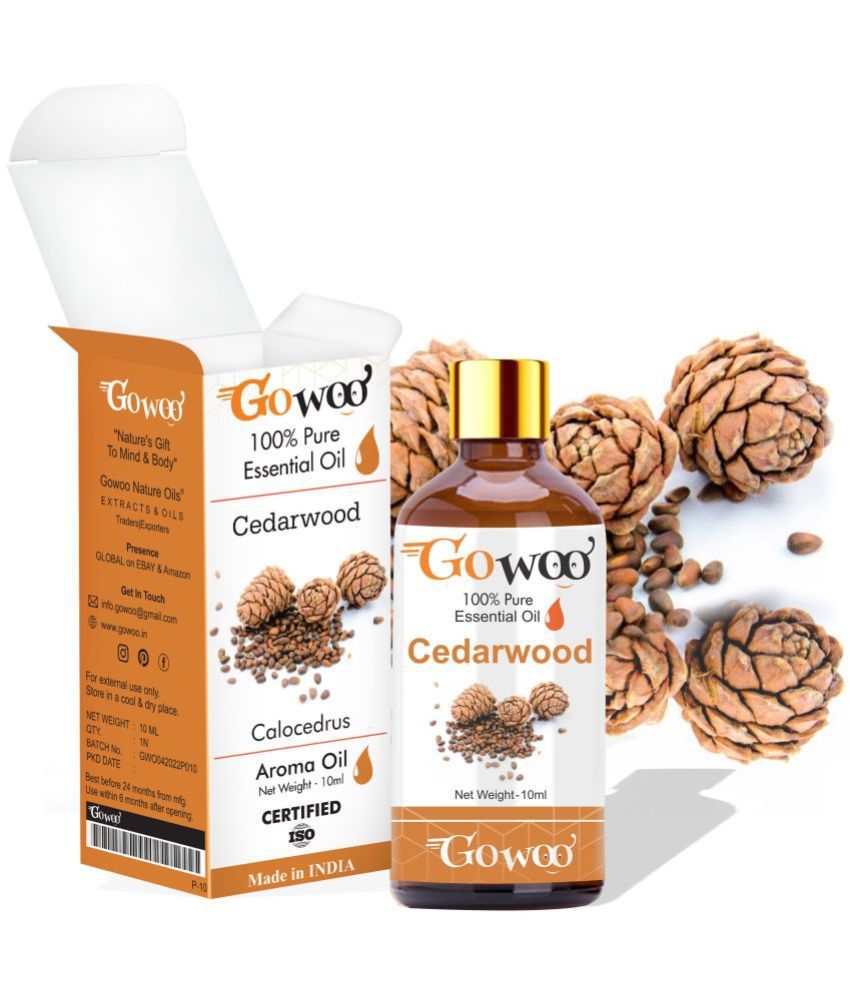     			GO WOO 100% Pure Cedarwood Oil, Virgin & Undiluted (10 ml)