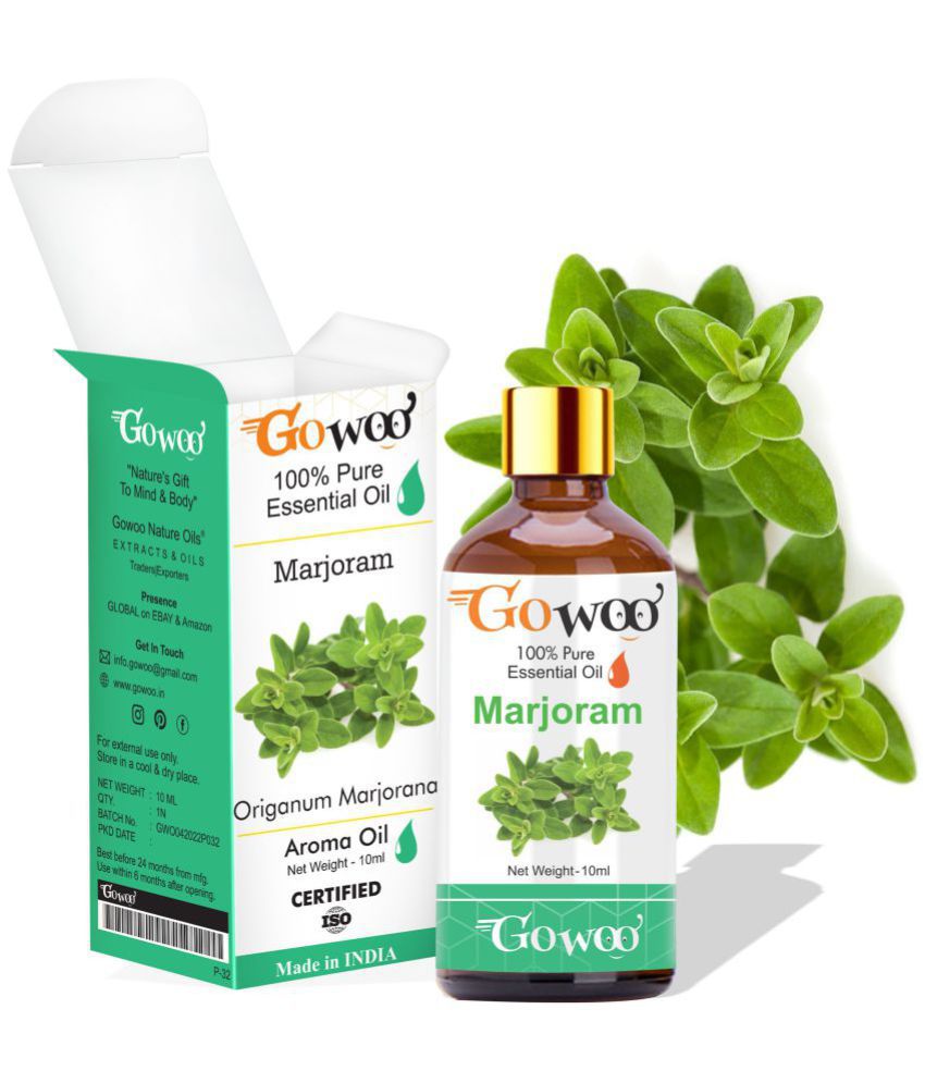     			GO WOO 100% Pure Marjoram Oil, Therapeutic Grade & Aromatherapy For Skin care (10 ml)