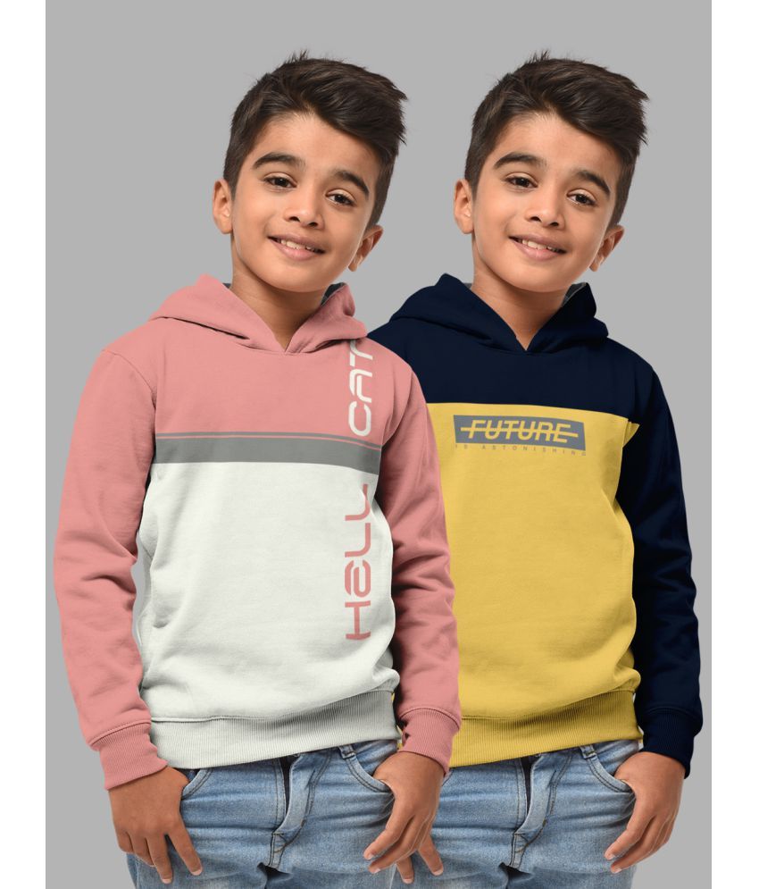     			HELLCAT Pack of 2 Boys Cotton Blend Sweatshirt ( Multicolor )