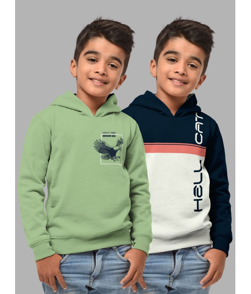     			HELLCAT Pack of 2 Boys Cotton Blend Sweatshirt ( Multicolor3 )