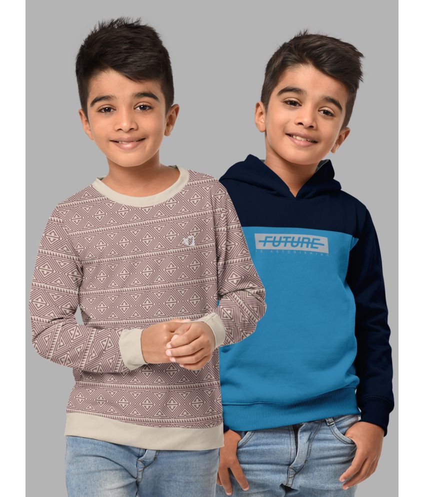     			HELLCAT Pack of 2 Boys Cotton Blend Sweatshirt ( Multicolor4 )