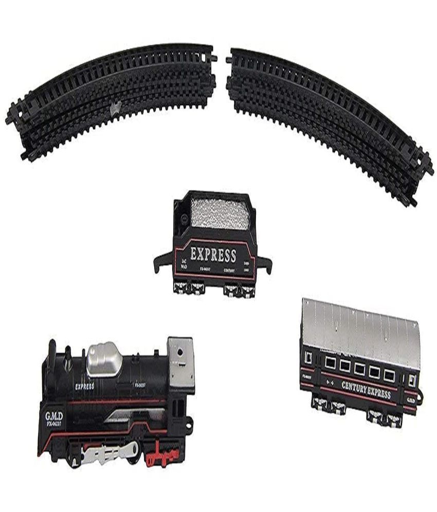 Black Train And Train Set 13 Pieces Battery Powered Toy Set For Kids 