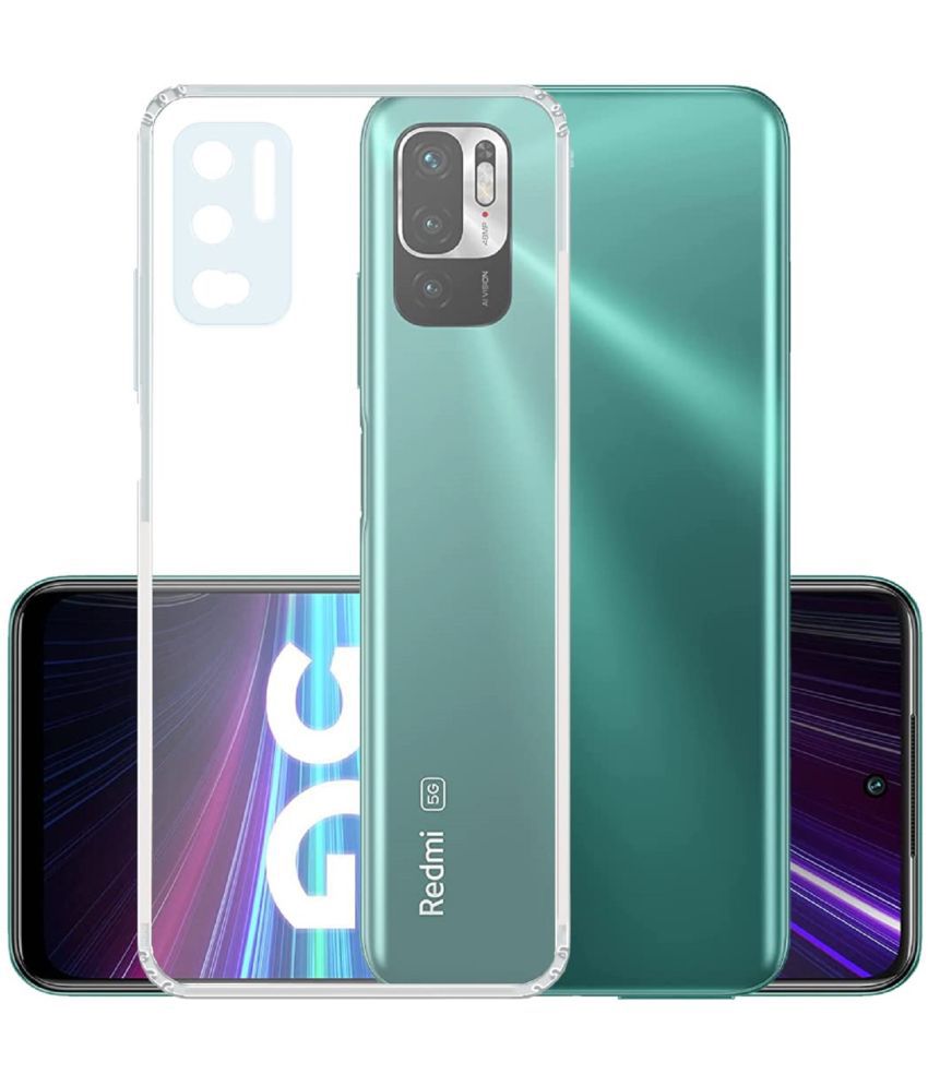     			Case Vault Covers - Transparent Silicon Silicon Soft cases Compatible For Poco M3 pro 5G ( Pack of 2 )