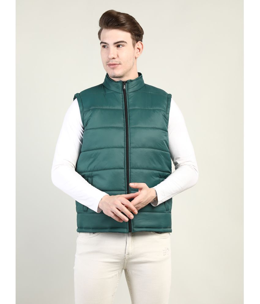     			Chkokko - Green Polyester Regular Fit Men's Quilted & Bomber Jacket ( Pack of 1 )