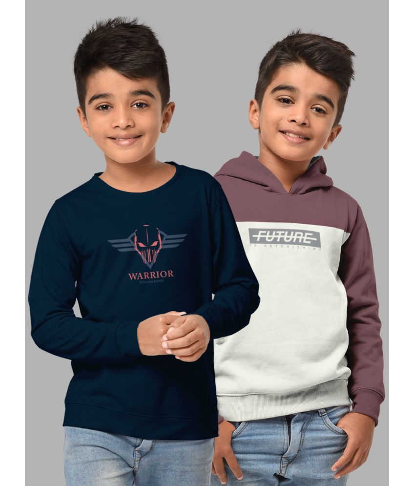     			HELLCAT - Multi Color Cotton Blend Boys Sweatshirt ( Pack of 2 )