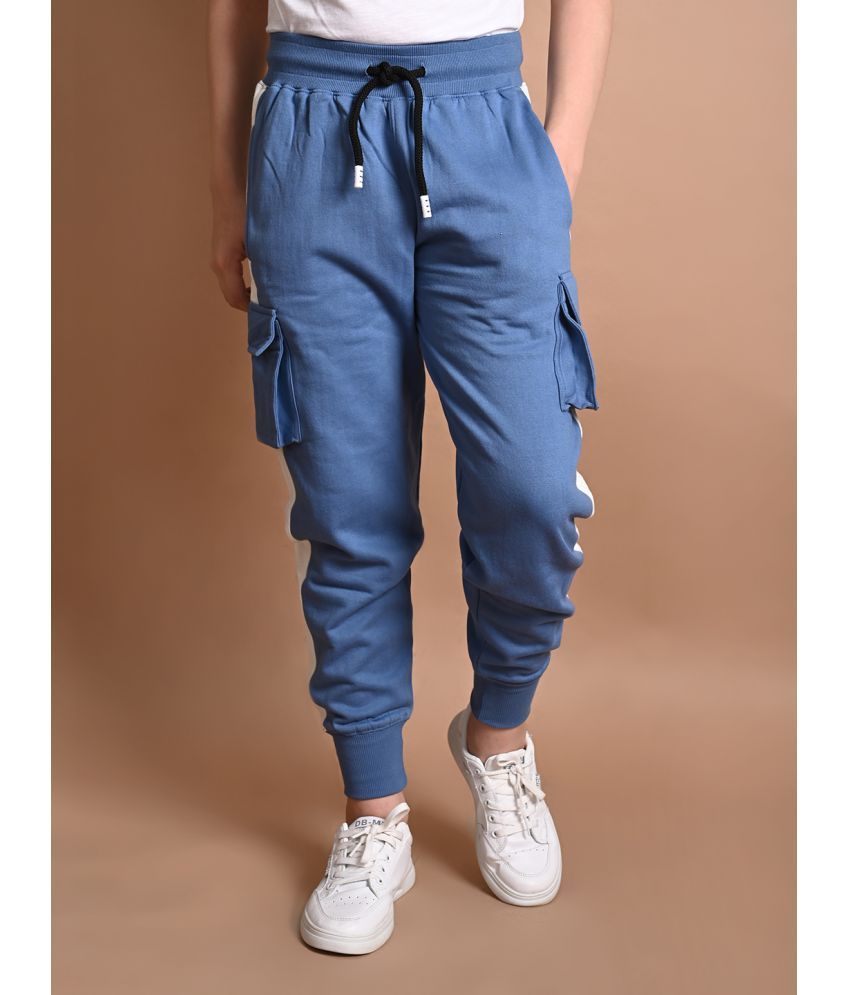     			Lilpicks - Blue Fleece Boys Trackpant ( Pack of 1 )