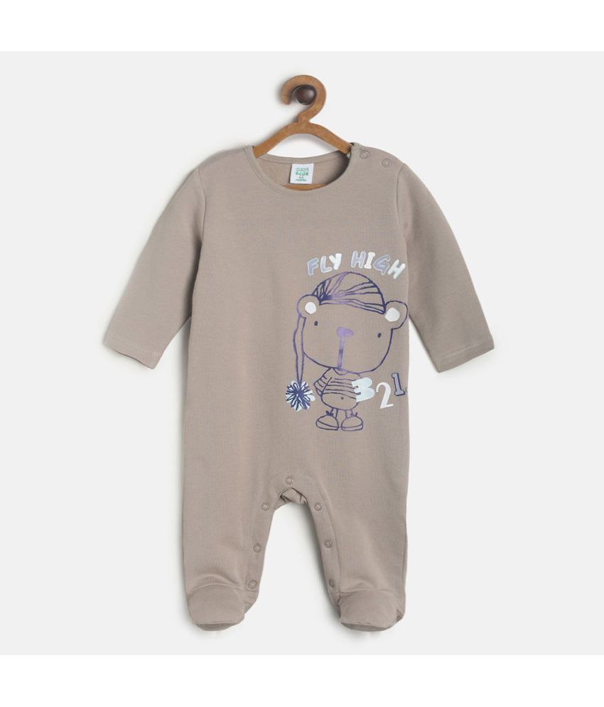     			MINI KLUB - Beige Cotton Sleepsuit For Baby Boy ( Pack Of 1 )